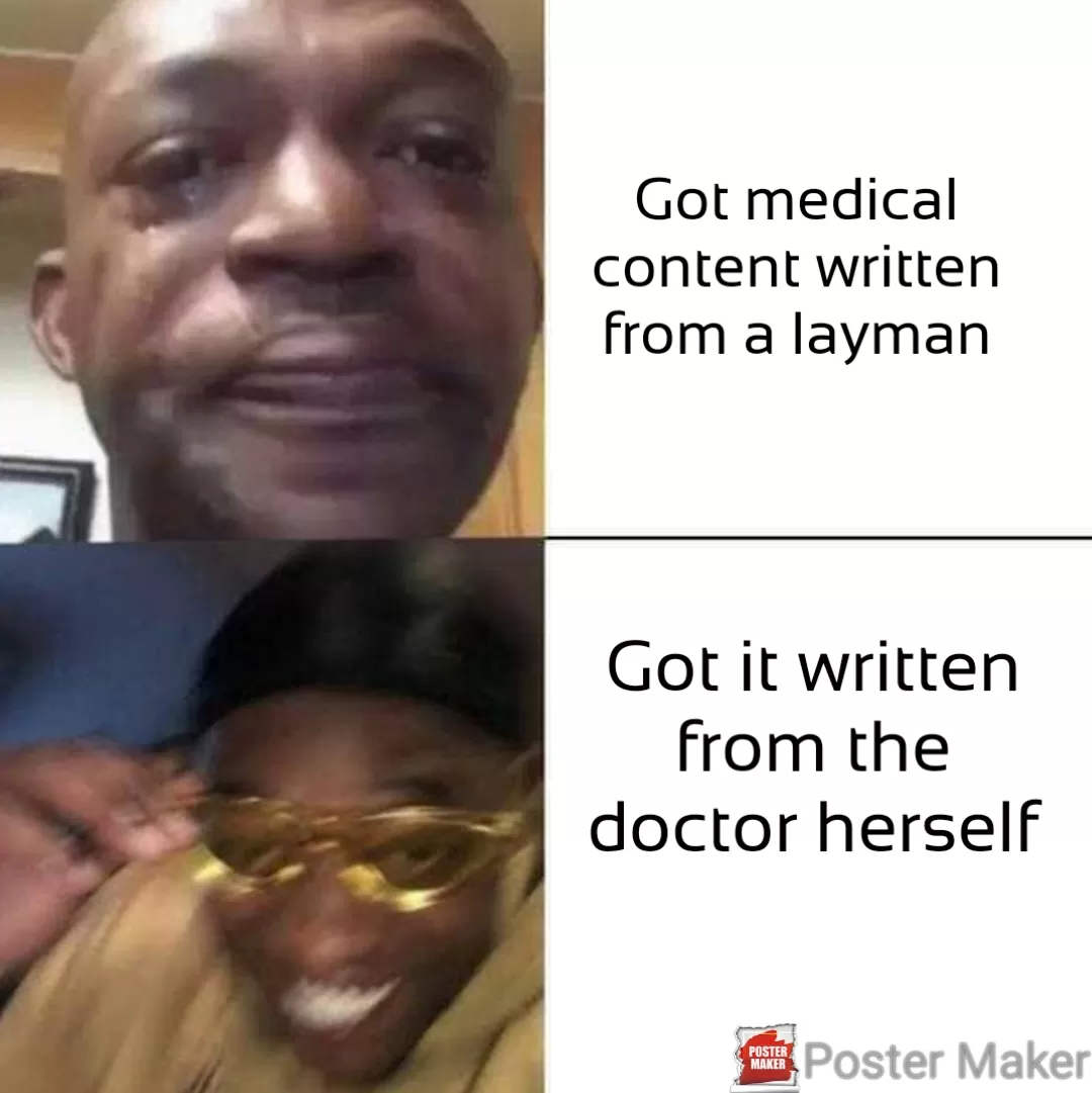 write medical articles and blogs.