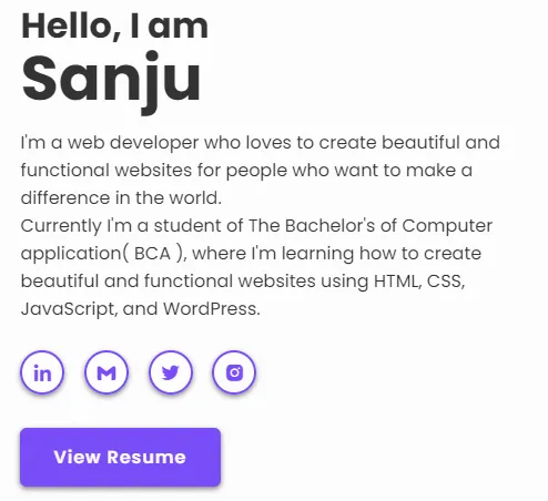 Portfolio website